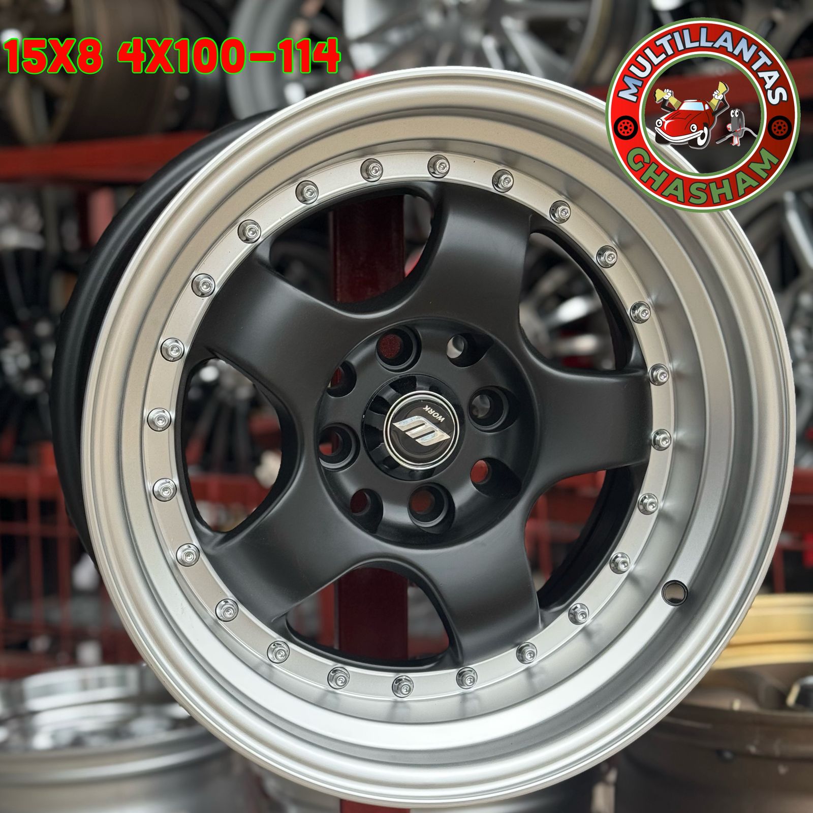 AROS # 15X8.25 8X100-114 ET0 BML 5217